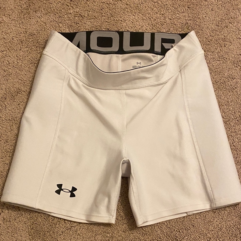 Under Armour Youth Softball Athletic White Sliding Shorts